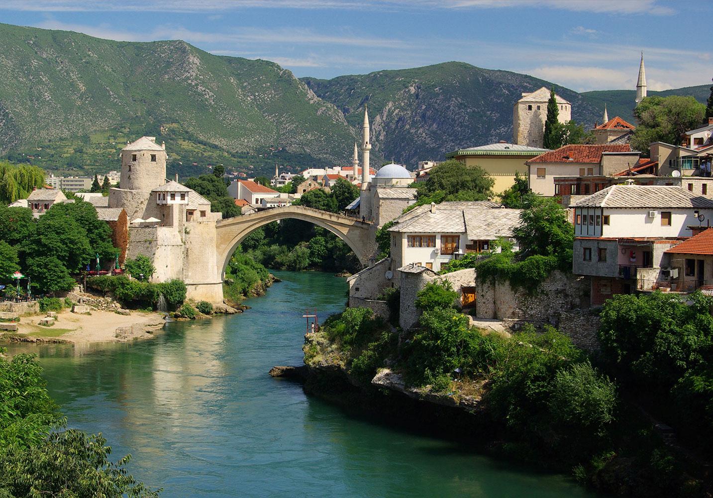 Bridge Neretva River Bosnia And Herzegovina Mostar 1993 (1)